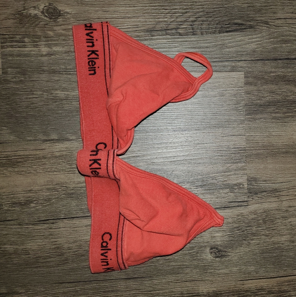Red Calvin Klein bralette